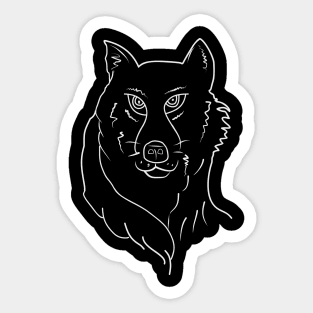 Elegant wolf Sticker